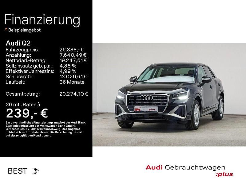 Gebraucht Audi Q2 S-Line 150 PS (110 kW) 2022 Mythosschwarz metallic (metallic) SUV