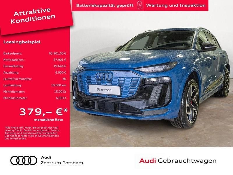 Ascariblau metallic Gebraucht 2025 Audi Q6 e-tron Ambiente SUV | 63.901 € (Fairer Preis) - Bild 1/4