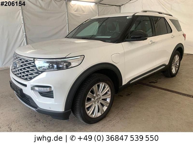 Weiß Gebraucht 2021 Ford Explorer Platinum SUV | 29.950 € - Bild 1/4
