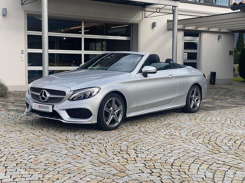 Iridiumsilber Gebraucht 2018 Mercedes C200 AMG line Cabrio | 29.950 € (Guter Preis) - Bild 1/4