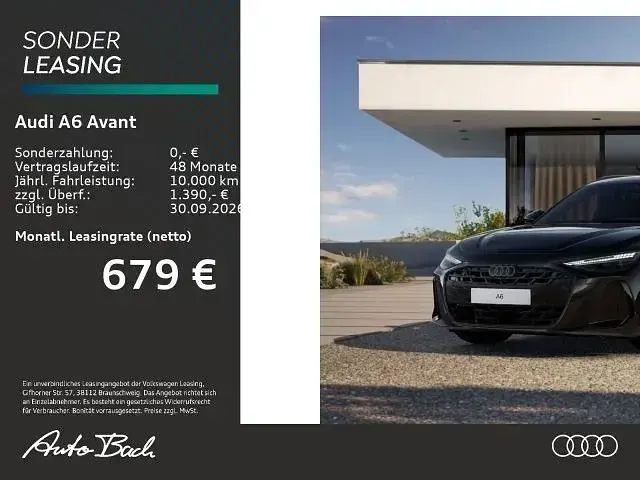 Neu Audi A6 Edition .1 367 PS (269 kW) 2026 Mythosschwarz metallic Kombi