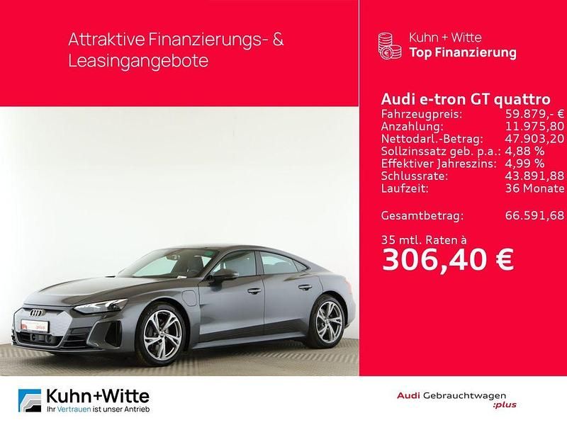 Daytonagrau perleffekt Gebraucht 2022 Audi e-tron GT quattro Ambiente Limousine | 59.879 € (Guter Preis) - Bild 1/3
