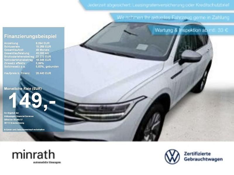Weiß Gebraucht 2022 VW Tiguan Allspace Life SUV | 26.440 € (Fairer Preis) - Bild 1/4