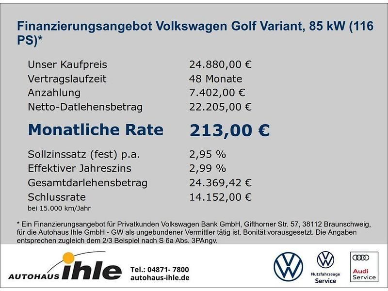 Gebraucht VW Golf Life 116 PS (85 kW) 2024 Weiss Kombi