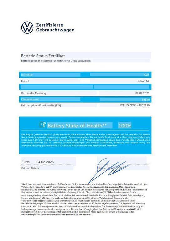 Gebraucht Audi e-tron GT quattro Sport 439 kW (598 PS) 2021 Schwarz Limousine