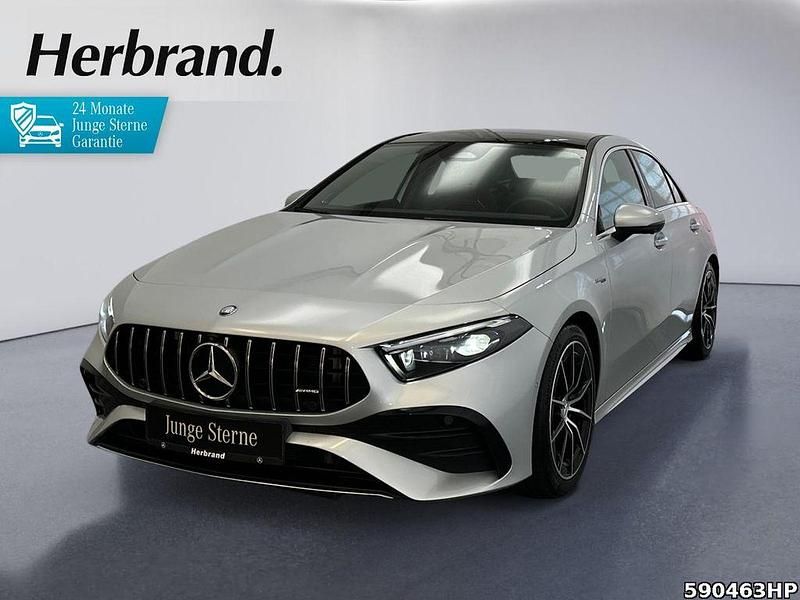 Iridiumsilber metallic Gebraucht 2023 Mercedes A35 AMG Premium Plus Limousine | 48.880 € (Teuer) - Bild 1/4