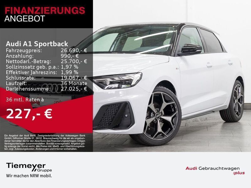 Weiß Gebraucht 2024 Audi A1 Sportback S-Line Kleinwagen | 26.690 € (Fairer Preis) - Bild 1/4
