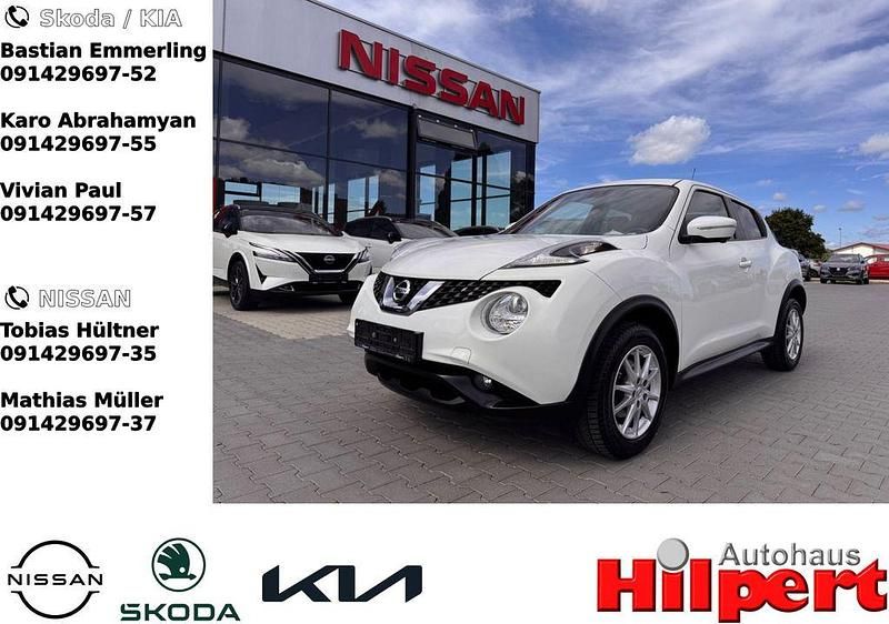 White (s) (metallic) Gebraucht 2015 Nissan Juke Tekna SUV | 9.490 € (Fairer Preis) - Bild 1/4