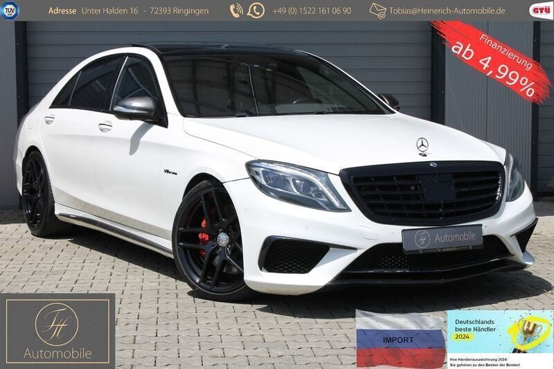 Diamant weiß metallic Gebraucht 2014 Mercedes S63L AMG AMG Limousine | 36.999 € - Bild 1/4