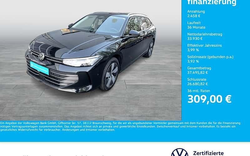 Grenadillschwarz metallic Gebraucht 2025 VW Passat Business Kombi | 36.388 € (Superpreis) - Bild 1/4