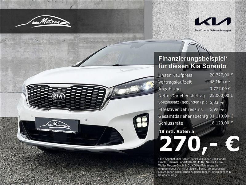 Gebraucht Kia Sorento GT-Line 200 PS (147 kW) 2019 Swp) snow white pearl met (weiss SUV