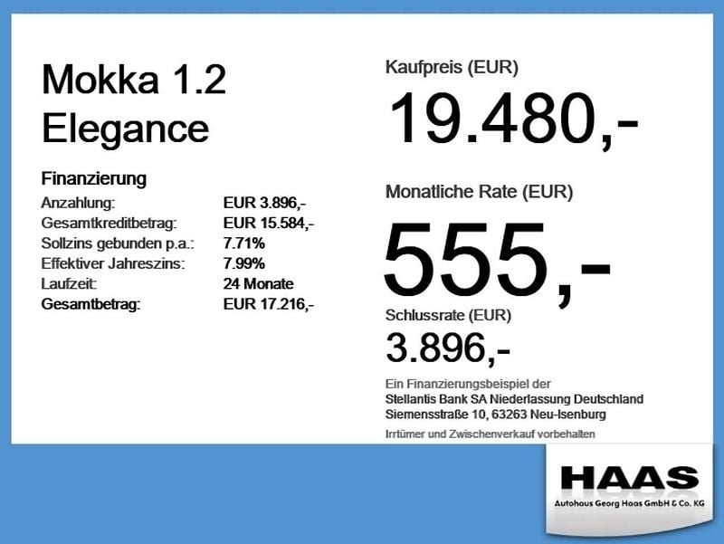 Second-hand Opel Mokka Elegance 131 CP (96 kW) 2024 Alb SUV