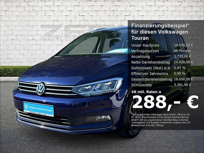 Gebraucht VW Touran Join 150 PS (110 kW) 2018 Blau Van / Kleinbus