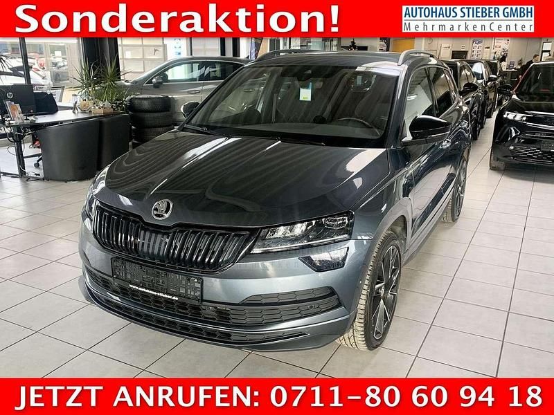 Quarzgrau metallic Gebraucht 2020 Skoda Karoq SportLine SUV | 25.900 € (Fairer Preis) - Bild 1/4