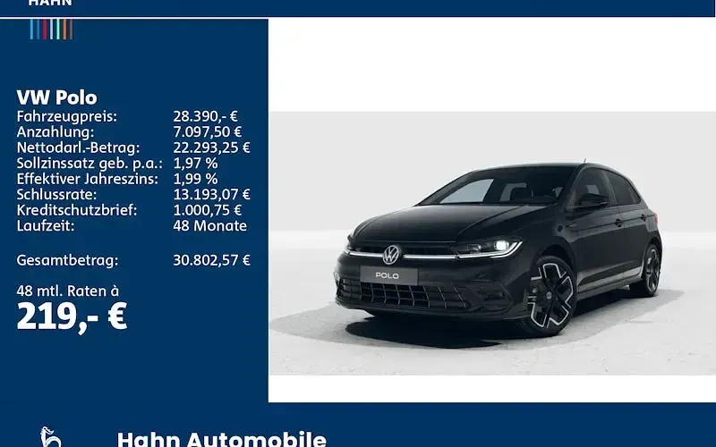 Ny VW Polo R-line 95 HK (69 kW) 2026 Sort Hatchback