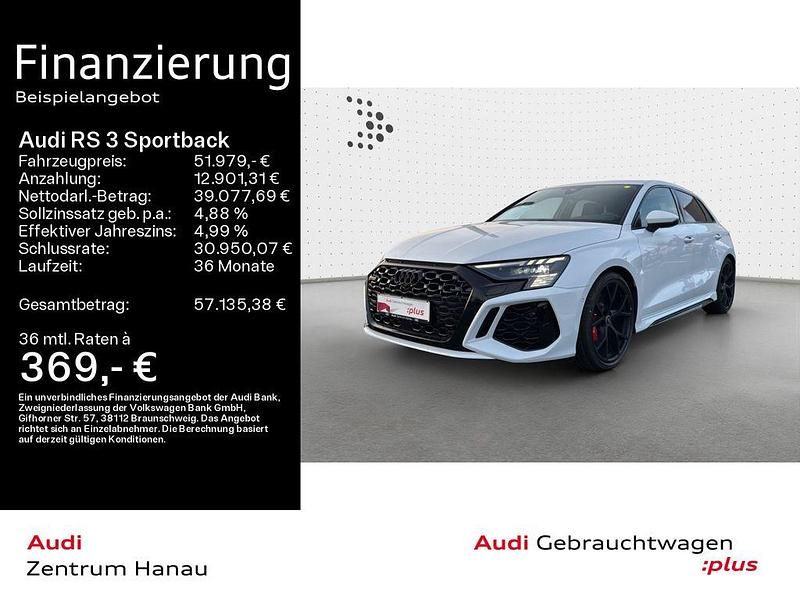 Gletscherweiß metallic Gebraucht 2022 Audi RS3 Sport Limousine | 51.979 € (Fairer Preis) - Bild 1/4