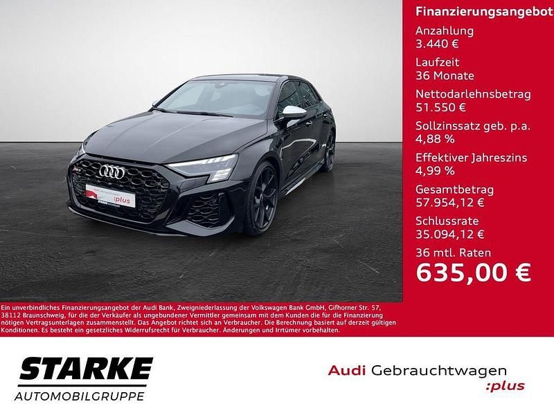 Mythosschwarz metallic Gebraucht 2023 Audi RS3 Sportback Ambiente Kleinwagen | 54.990 € (Fairer Preis) - Bild 1/4
