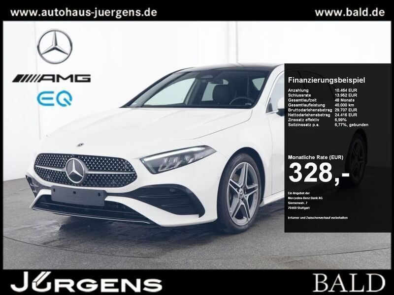 Weiss polarweiss Gebraucht 2024 Mercedes A200 AMG Limousine | 34.880 € (Etwas zu teuer) - Bild 1/4