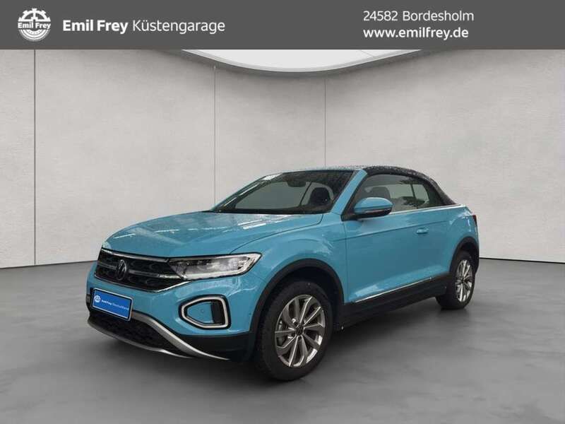 Teal blue Gebraucht 2024 VW T-Roc Cabriolet Style Cabrio | 27.490 € (Superpreis) - Bild 1/4