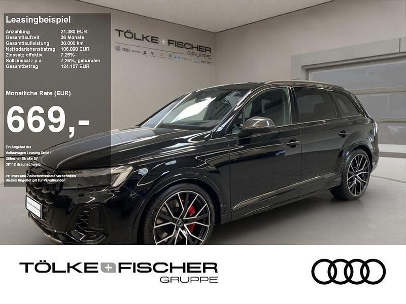 Mythosschwarz metallic Gebraucht 2024 Audi SQ7 S-Line SUV | 106.898 € - Bild 1/4