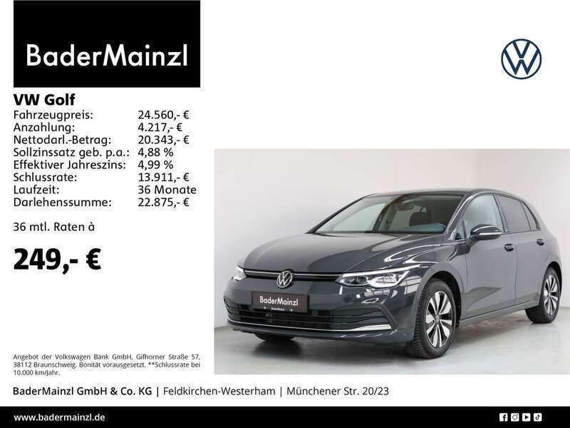 Uranograu (metallic) Gebraucht 2024 VW Golf VIII Move Limousine | 24.560 € (Guter Preis) - Bild 1/3
