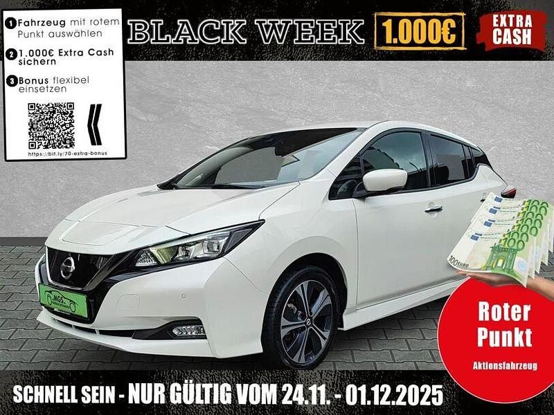 Brilliant white (m) Gebraucht 2021 Nissan Leaf Tekna Kleinwagen | 16.470 € (Etwas zu teuer) - Bild 1/4