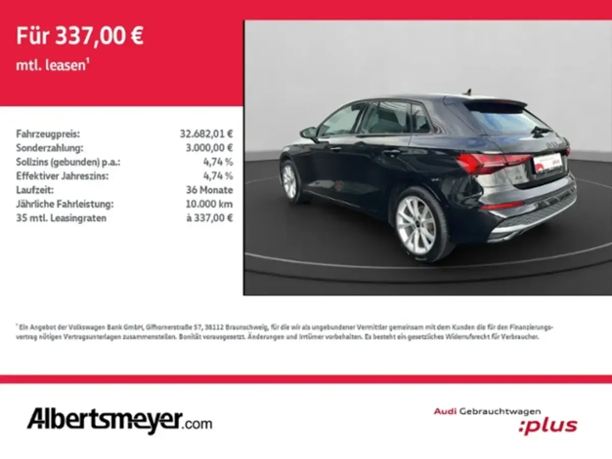 Gebraucht Audi A3 Sport 150 PS (110 kW) 2025 Mythosschwarz metallic Limousine
