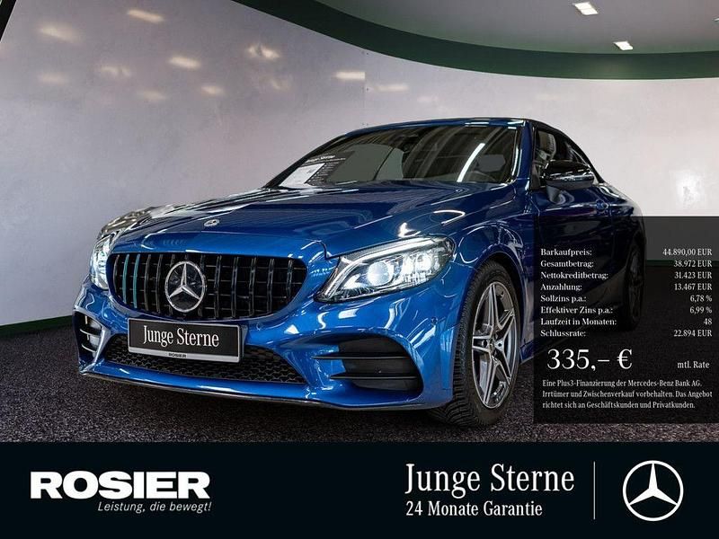 Blau / spektralblau Gebraucht 2022 Mercedes C220 AMG Cabrio | 44.890 € (Teuer) - Bild 1/4