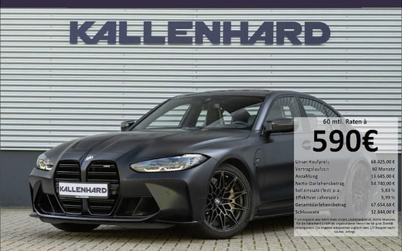 Schwarz Gebraucht 2021 BMW M3 Limousine | 68.425 € (Fairer Preis) - Bild 1/4