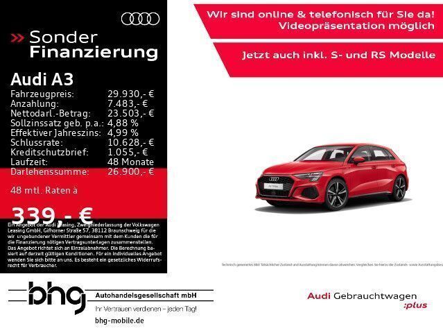 Rot Gebraucht 2021 Audi A3 Sportback e-tron S-Line Limousine | 29.930 € (Etwas zu teuer) - Bild 1/4