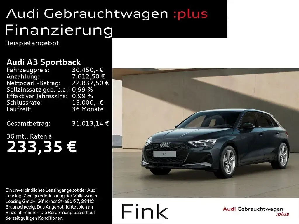 Gebraucht Audi A3 Advanced Plus 150 PS (110 kW) 2025 Limousine