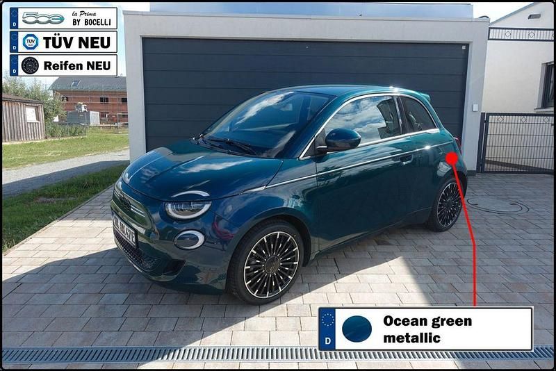Grün Gebraucht 2022 Fiat 500e La Prima Kleinwagen | 17.990 € (Guter Preis) - Bild 1/4