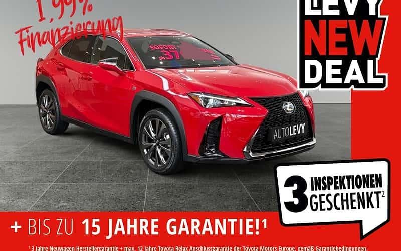 Solid red Neu 2025 Lexus UX 300h Sport Design Packet SUV | 41.399 € (Fairer Preis) - Bild 1/4