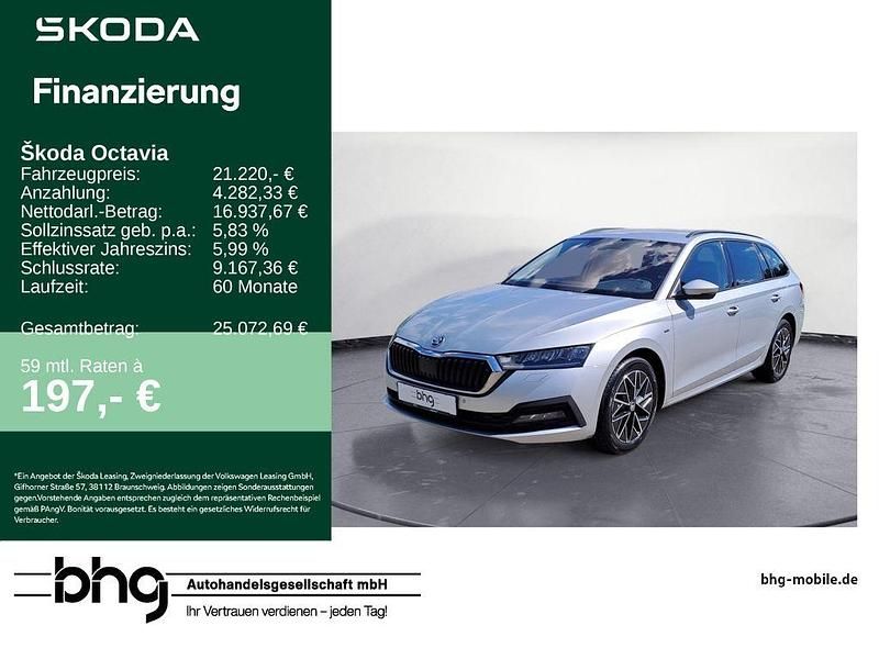 Brillantsilber metallic Gebraucht 2022 Skoda Octavia Clever Kombi | 21.220 € (Superpreis) - Bild 1/4