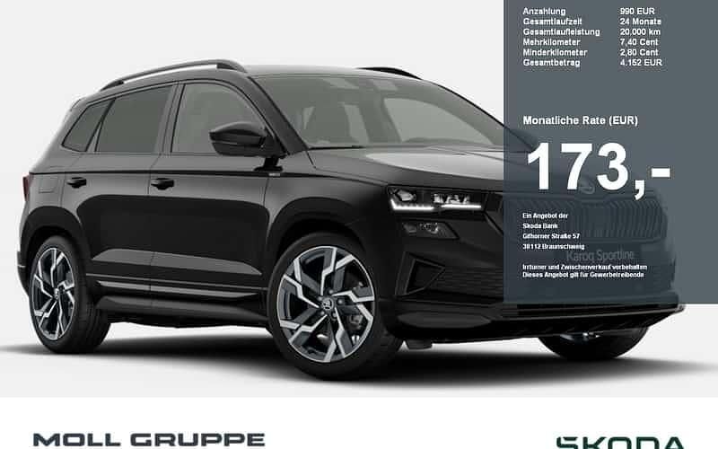 Schwarz Neu 2025 Skoda Karoq SportLine SUV | 40.390 € (Teuer) - Bild 1/2