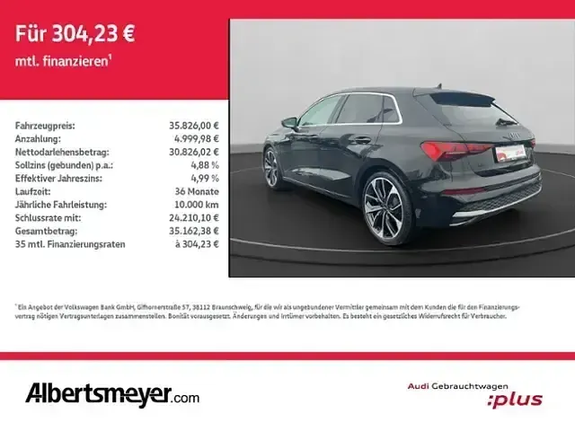 Używany Audi A3 Advanced 150 KM (110 kW) 2025 Czarny Sedan/Limuzyna