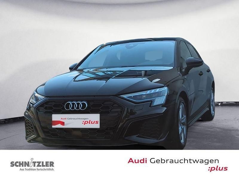 Schwarz Gebraucht 2022 Audi A3 Sportback e-tron S-Line Limousine | 24.980 € (Guter Preis) - Bild 1/4