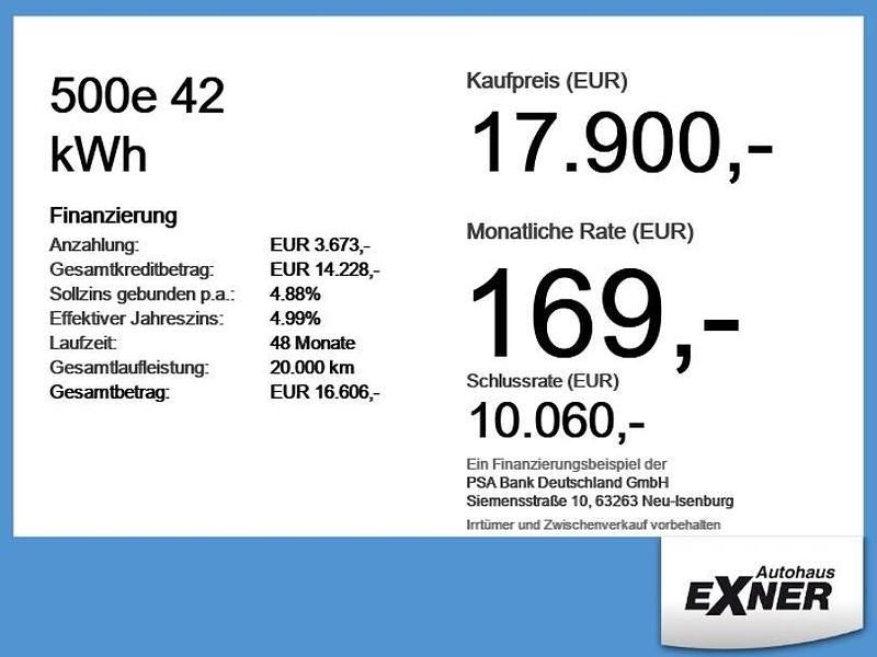 Second-hand Fiat 500e 86 kW (118 CP) 2023 Verde Hatchback