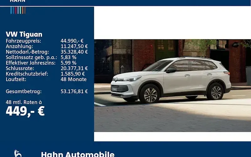 Ny VW Tiguan 150 HK (110 kW) 2026 Hvid SUV
