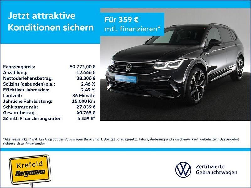 Schwarz / deep black Gebraucht 2025 VW Tiguan Allspace R-line SUV | 50.772 € - Bild 1/4