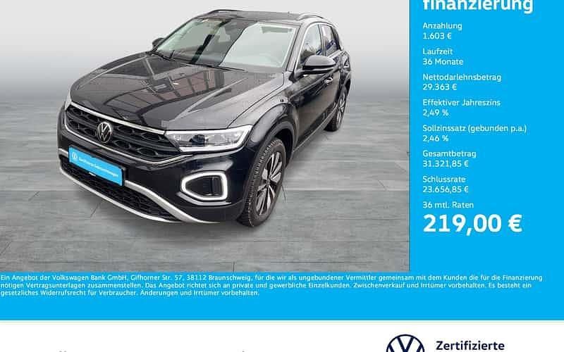 Schwarz Gebraucht 2025 VW T-Roc Goal SUV | 30.966 € (Superpreis) - Bild 1/4