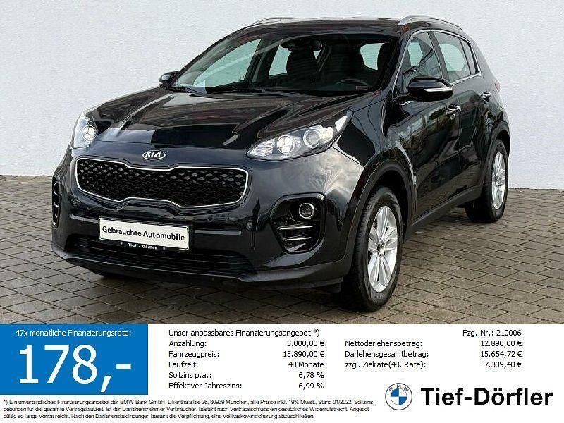 Schwarz Gebraucht 2016 Kia Sportage DREAM-TEAM Edition SUV | 15.890 € (Etwas zu teuer) - Bild 1/4