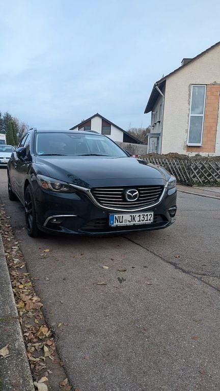 Blau Gebraucht 2017 Mazda 6 Sports-Line Kombi | 9.902 € (Superpreis) - Bild 1/4