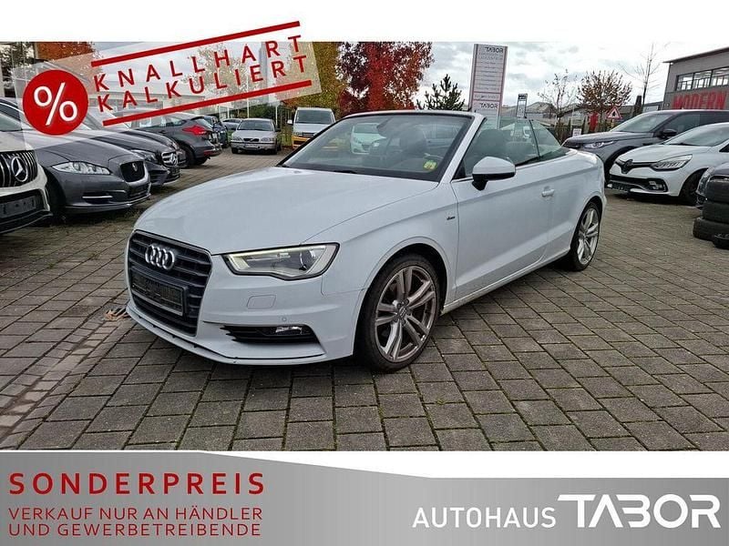 Gletscherweiß metallic Gebraucht 2014 Audi A3 Cabriolet S-Line Cabrio | 10.485 € (Guter Preis) - Bild 1/4
