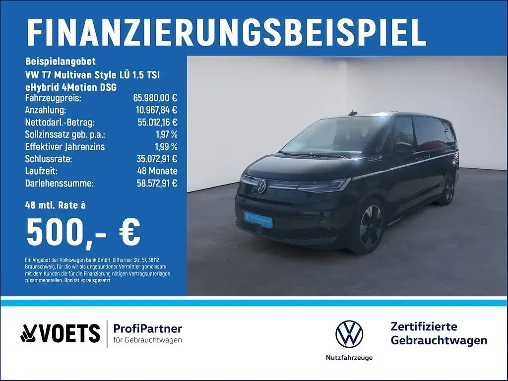 Gebraucht VW Multivan Style 177 PS (130 kW) 2025 Schwarz Van / Kleinbus
