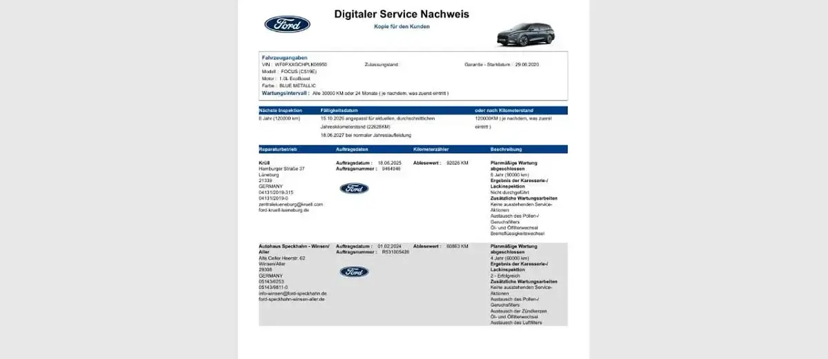 Gebraucht Ford Focus Cool & Connect 125 PS (91 kW) 2020 Chromablau metallic Kombi