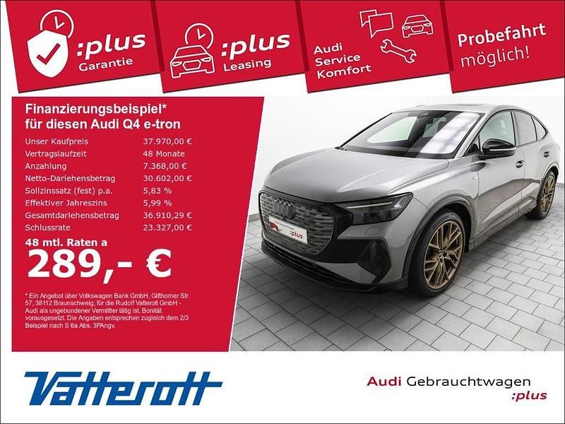 Grau Gebraucht 2022 Audi Q4 Sportback e-tron Sport SUV | 37.970 € (Fairer Preis) - Bild 1/3