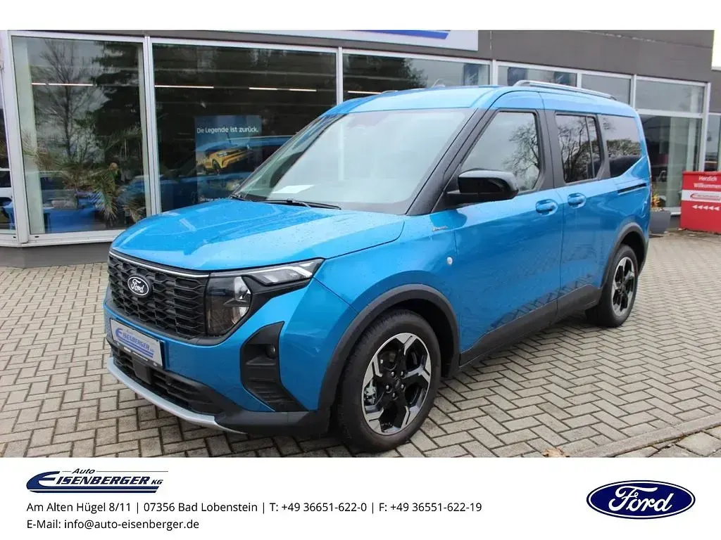 Neu Ford Tourneo Courier Active 125 PS (91 kW) 2025 Digital aqua blue Van / Kleinbus