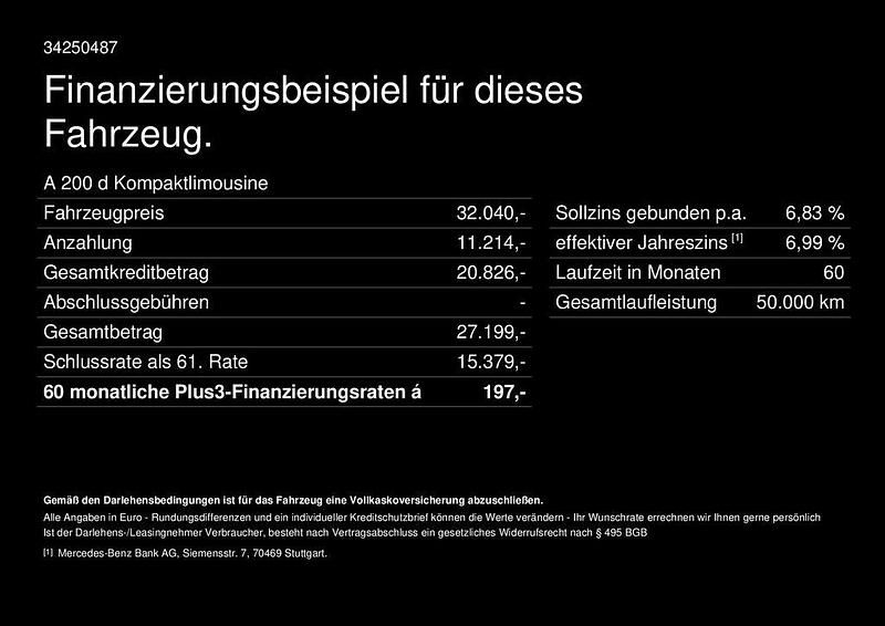 Gebraucht Mercedes A200 AMG 150 PS (110 kW) 2024 Schwarz Limousine