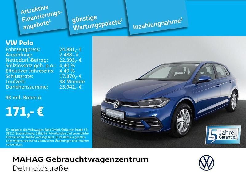 Blau Gebraucht 2024 VW Polo IQ Drive Limousine | 24.881 € (Fairer Preis) - Bild 1/1